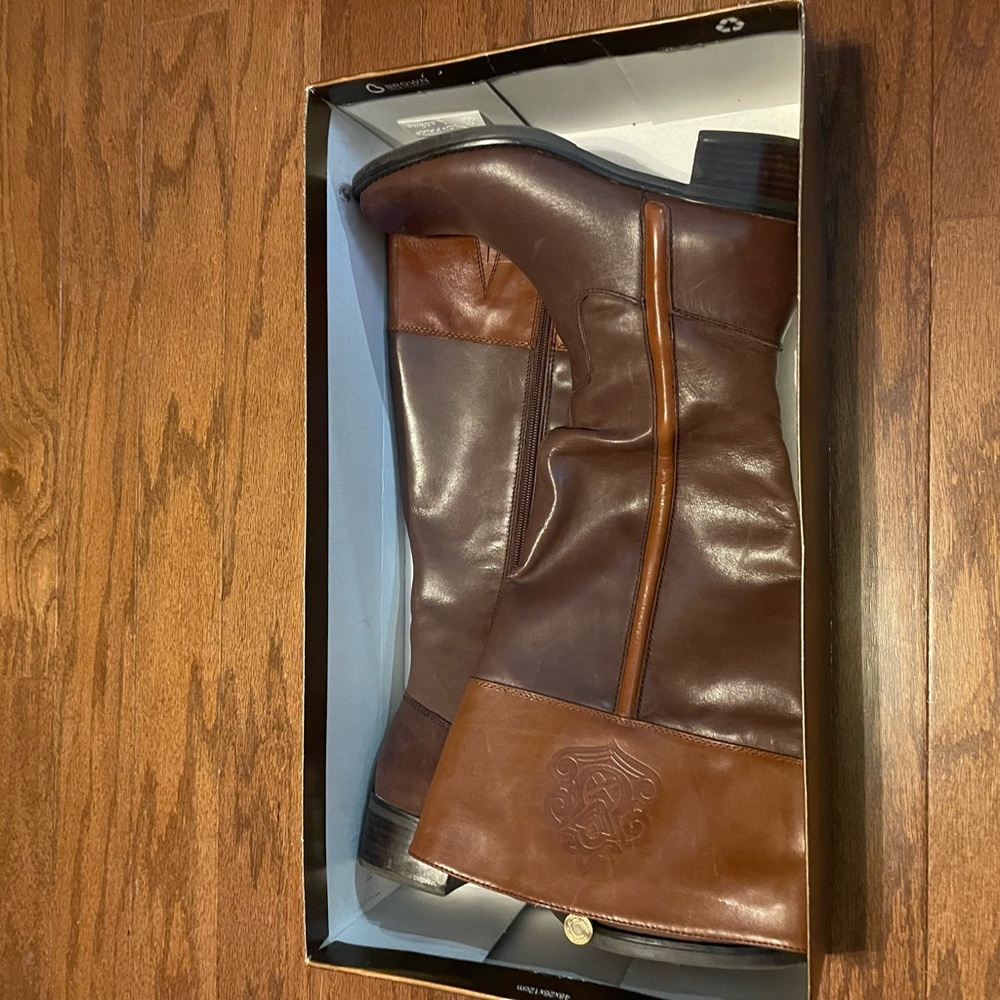 Franco Sarto Brown Heeled Boots